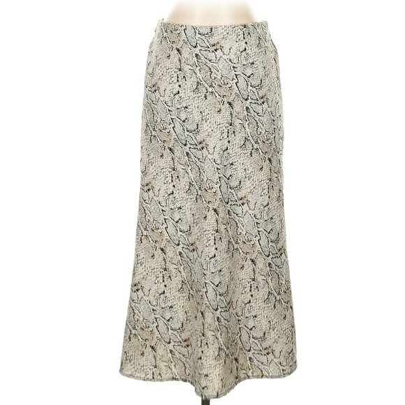 Rachel Zoe Snake Print Pull-On Midi-Skirt - Size 2 - Picture 1 of 8